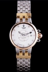 Tudor Clair de Rose Green Dial Two Tone Band 621496